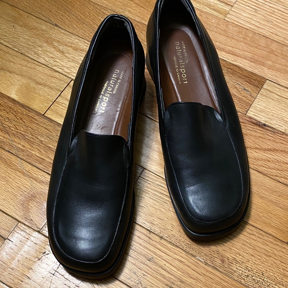 Naturalsport Premium Black Leather Slip-Ons